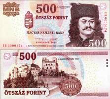 *500 Forintov Maďarsko 2013, P196e UNC - Kliknutím na obrázok zatvorte -